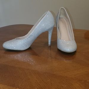 Silver Glitter High Heels